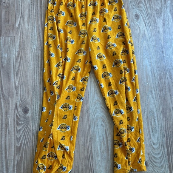 Kids Yellow Los Angeles Lakers NBA Pajama Pants - Picture 2 of 6